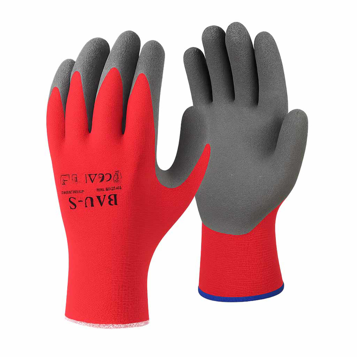 Slika BAU S zaštitne rukavice Nitril Grau – crvene rukavice sa sivim nitril premazom (11) XXL